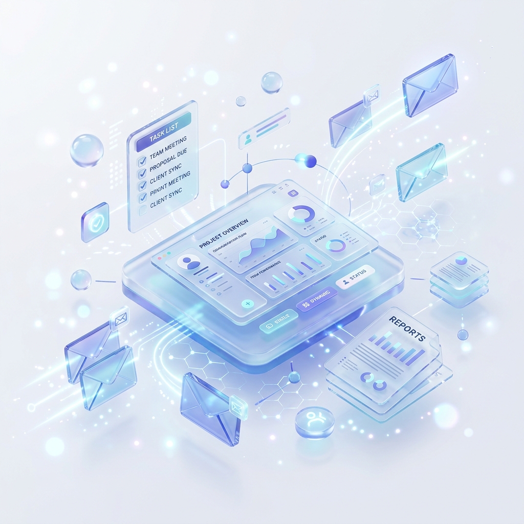Business email writing 3D illustration